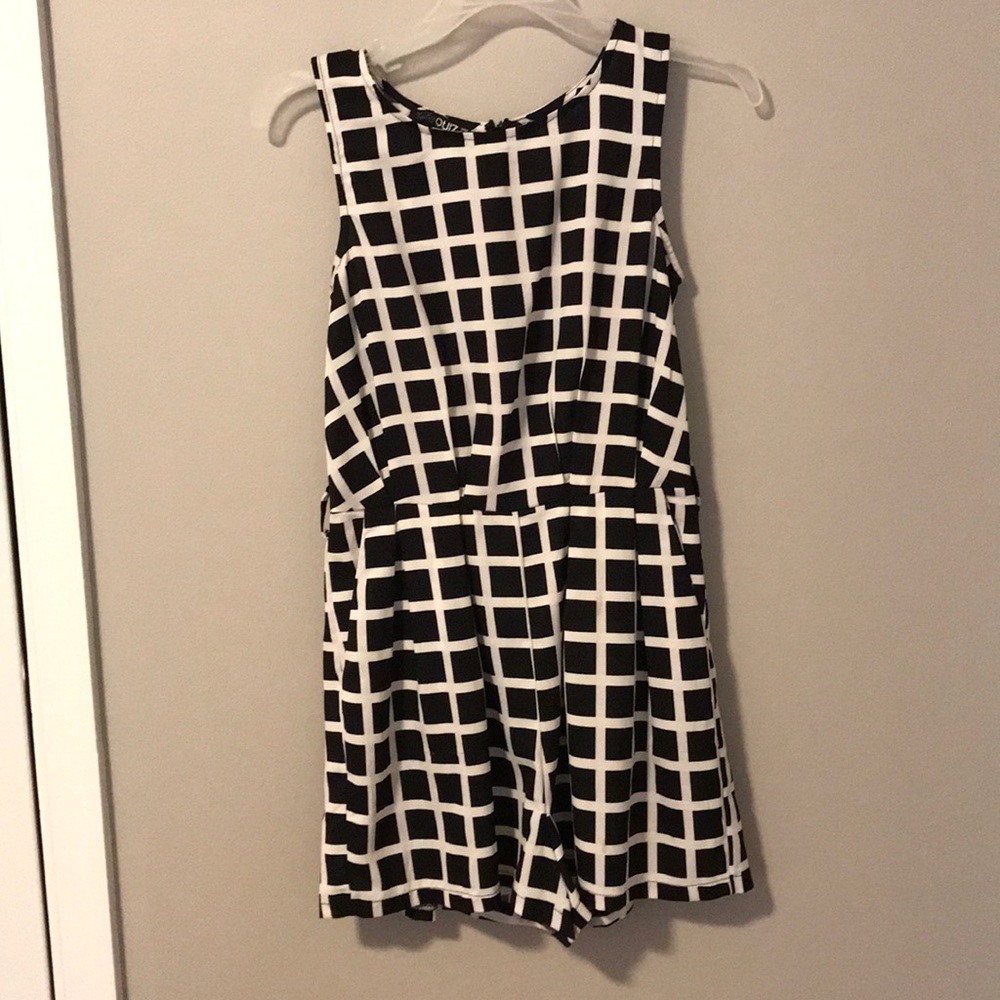 Black and white romper